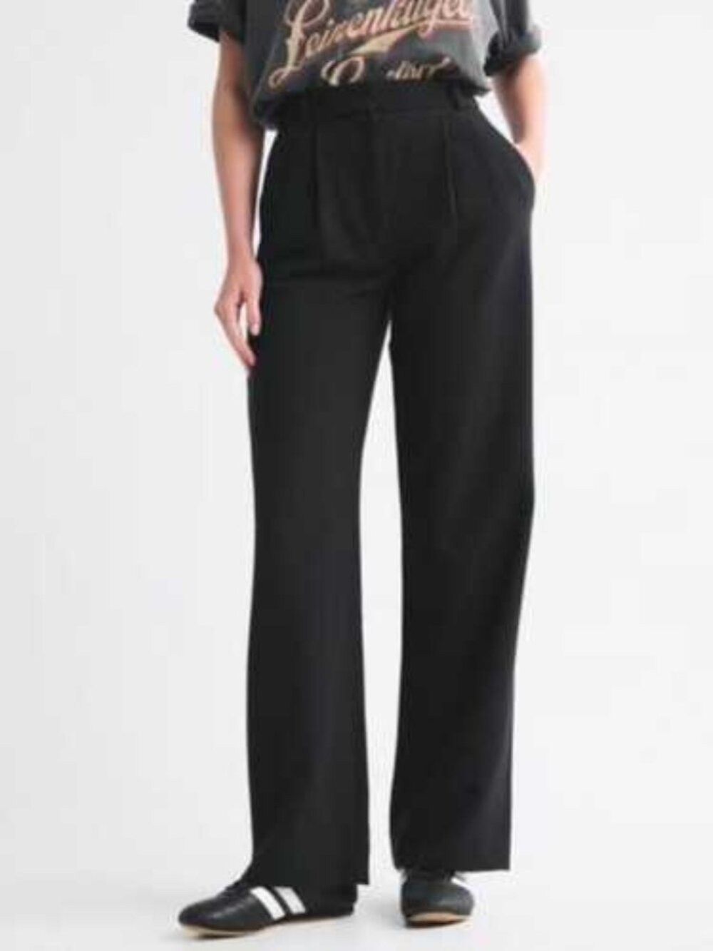 Abercrombie & Fitch Black Wide-Leg Pants